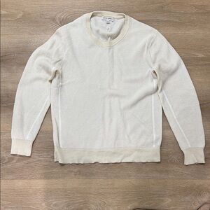 Banana Republic Men's Cream Knit Crewneck Sweater